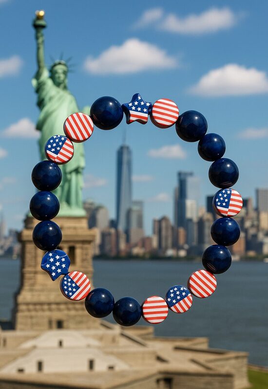 Dabīgo pērļu rokassprādze "Ņujorkas Brīvība"